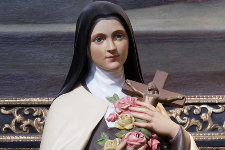 Statue of Saint Therese of Lisieux at the Church of Our Lady Victorious, Prague